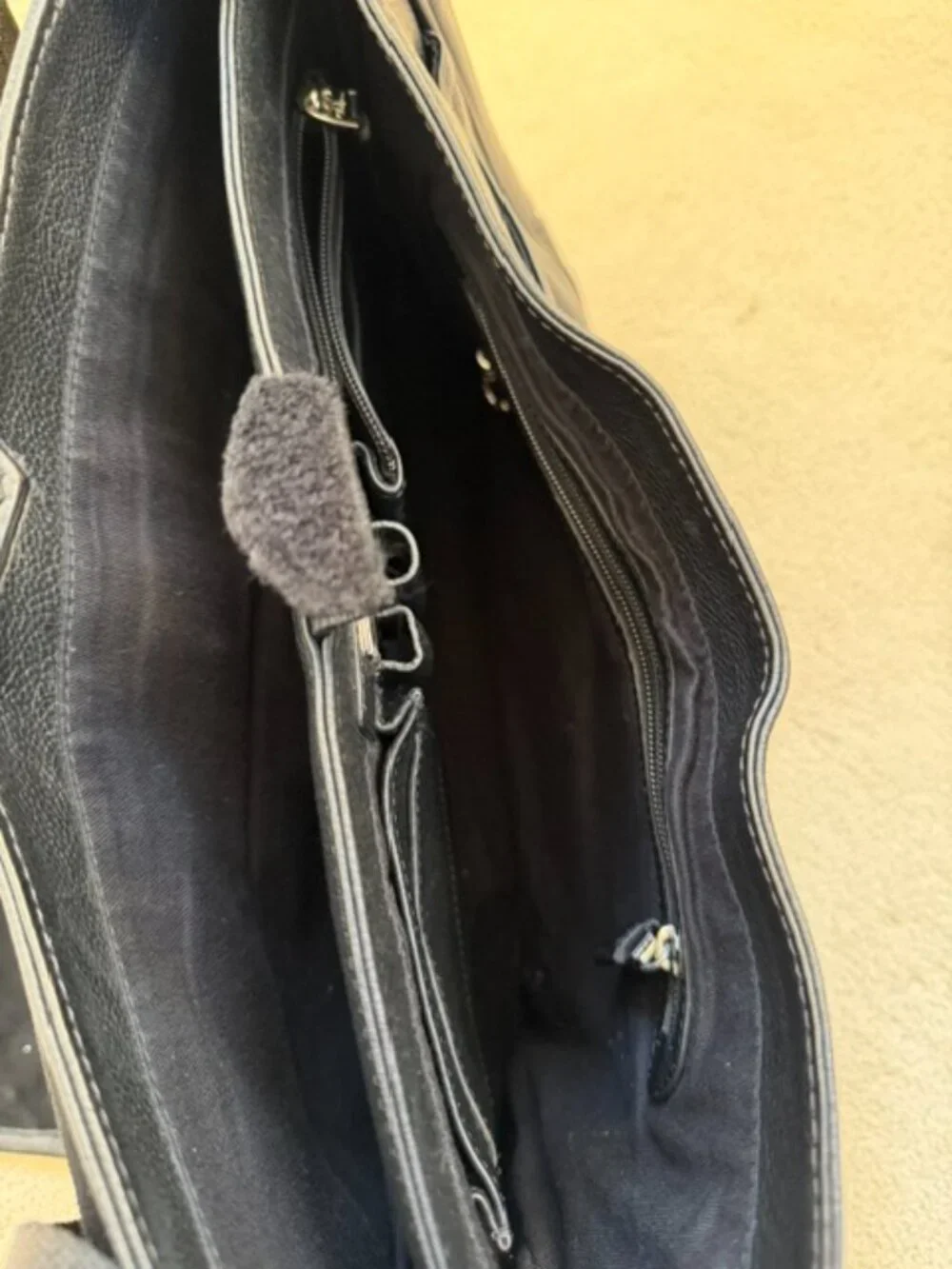 Cole Haan Pebbled Leather Laptop Messenger Bag
